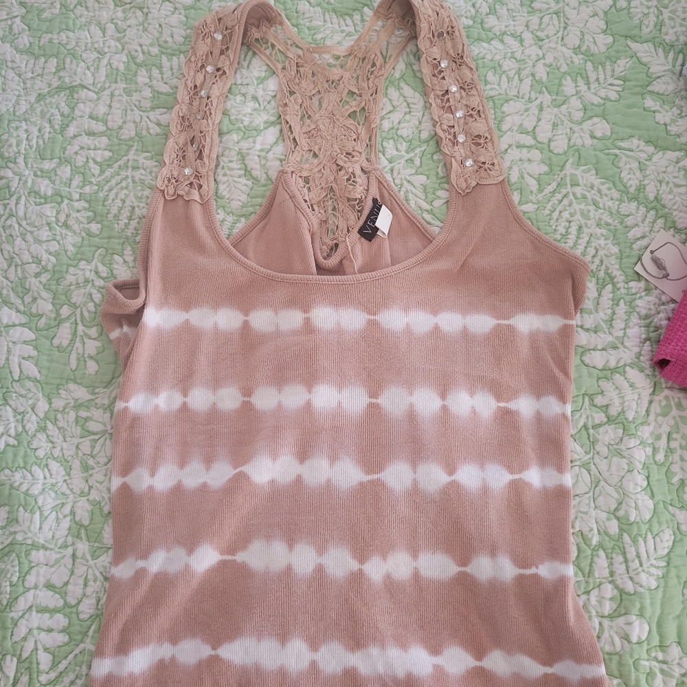 VENUS racer back tank with sparkles